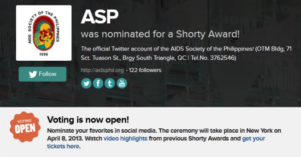 We’re nominated for a Twitter Shorty Award for #SocialFitness