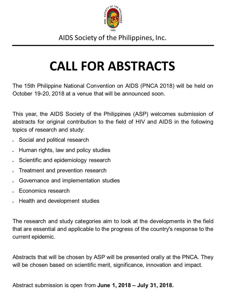 PNCA Call For Abstract